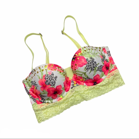 PINK VS Floral Lace Bustier Multiway Bra 34C